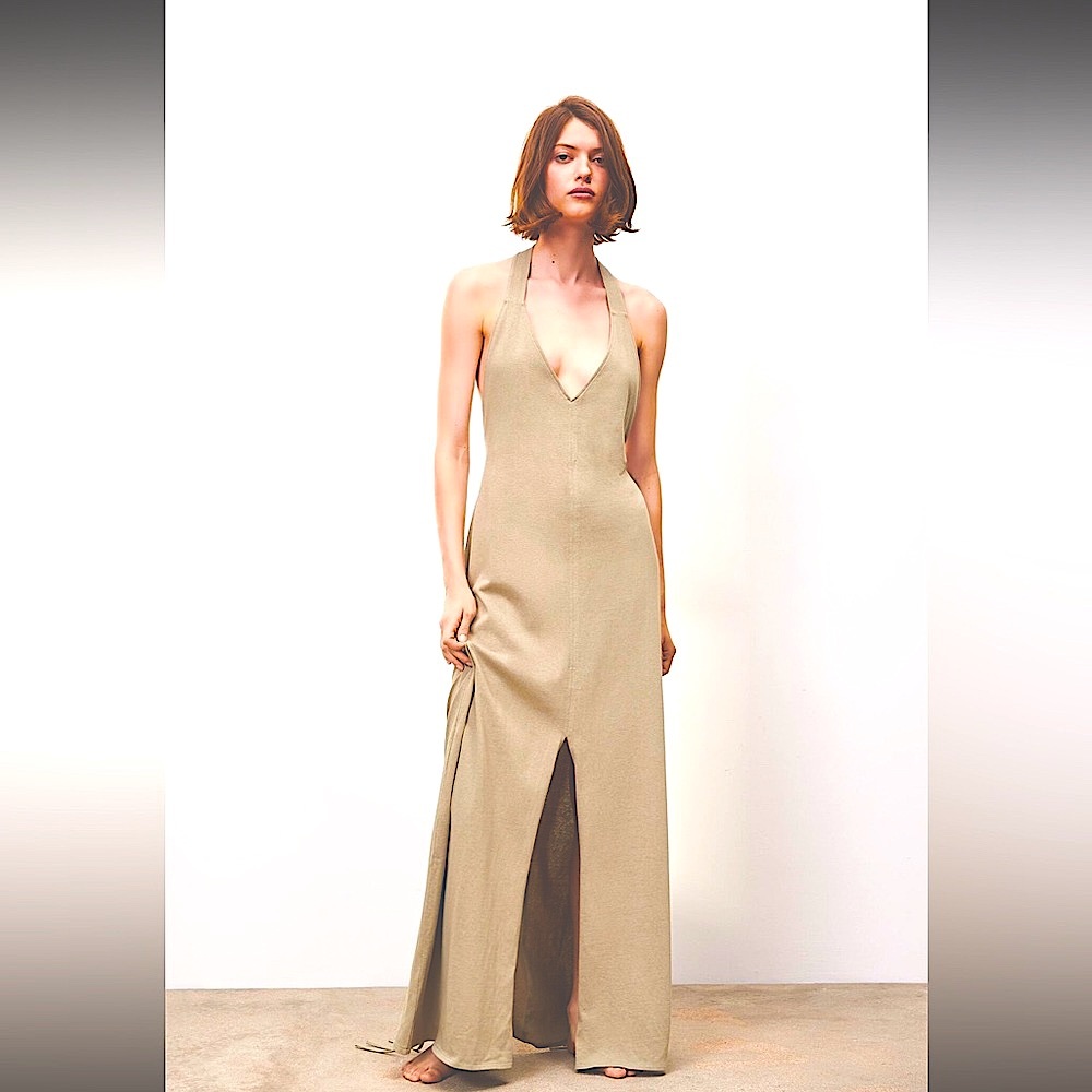 Zara Long Halter Dress. NWOT.